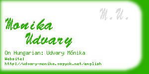 monika udvary business card